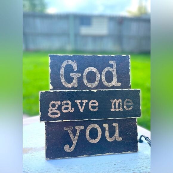 “God Gave Me You” Wall Hanging Plaque Sign Decor Excellent Preloved Cond… - Picture 1 of 7